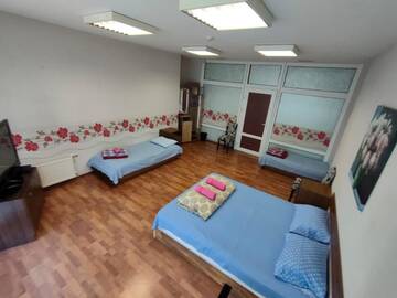 Фото номера Четырехместный номер с общей ванной комнатой Апарт-отели Jūras Vilks г. Вентспилс 7